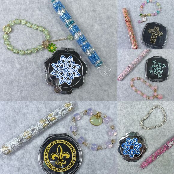 Unbranded Other - Christmas Stocking Stuffers Girls Tweens 3 Pc Gift Set Mirror Pen Bracelet